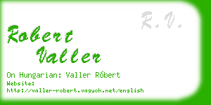 robert valler business card
