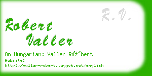 robert valler business card